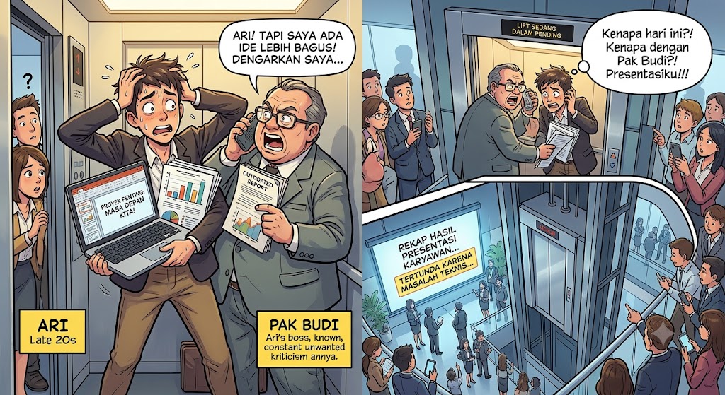 Misi Rahasia di Dalam Lift Rusak