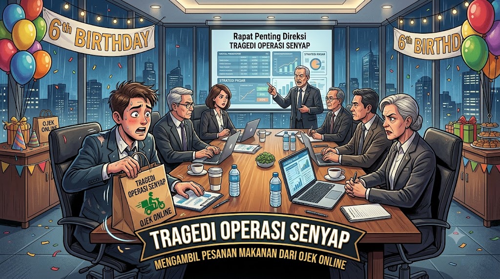 Tragedi Operasi Senyap Mengambil Pesanan Makanan dari Ojek Online di Tengah Rapat Penting Direksi