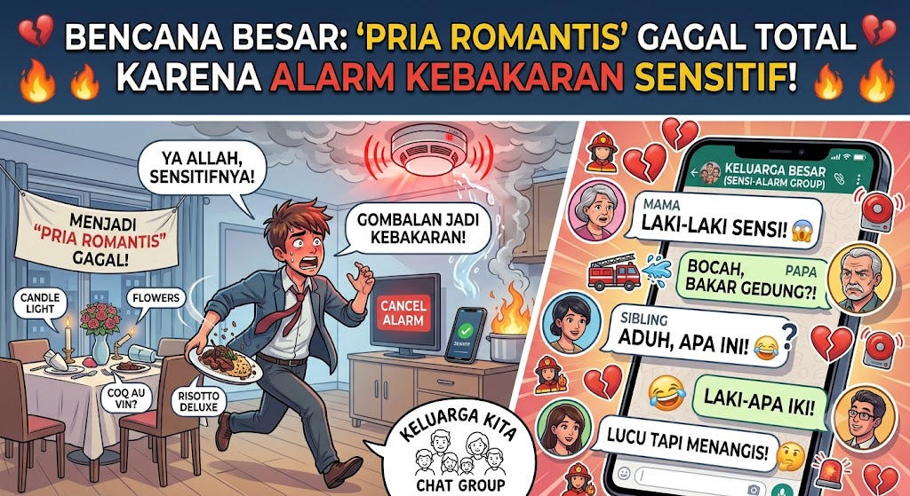 Bencana Besar Saat Mencoba Menjadi "Pria Romantis" dengan Memasak Makan Malam Candle Light di Apartemen yang Ternyata Alarm Kebakarannya Sangat Sensitif